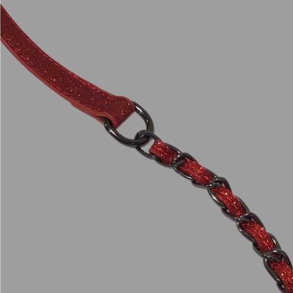 LE PANDORINE Red Quilted Mini Backpack Black Metal Accents Milano 🇮🇹 Italy - Picture 10 of 12